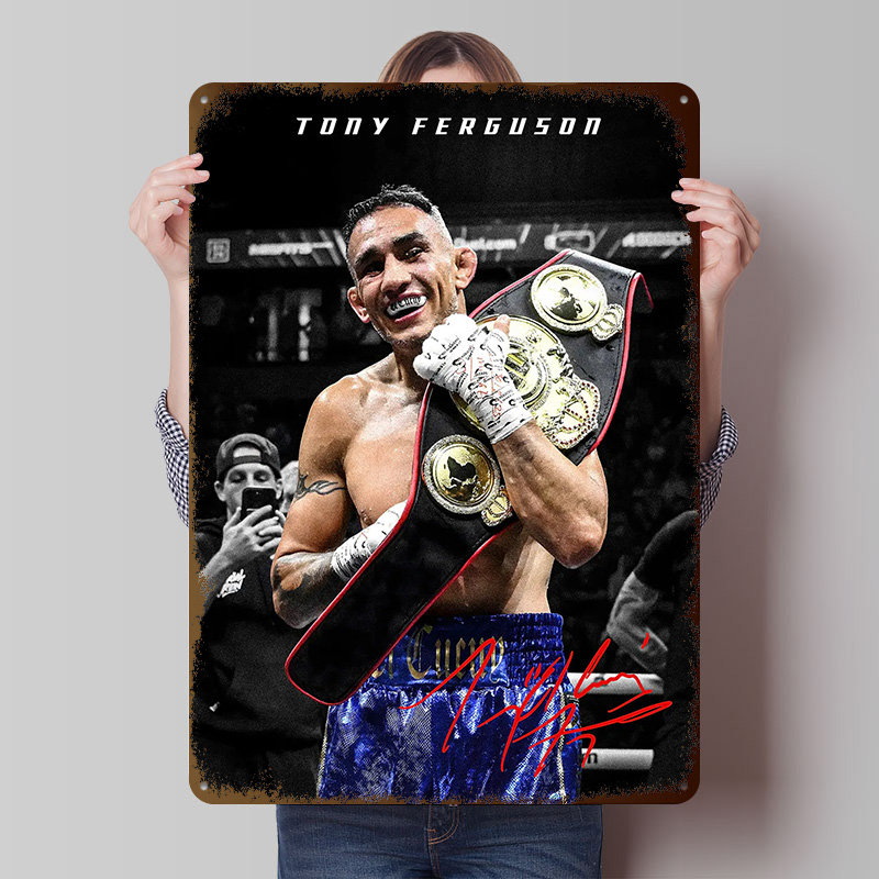 Victory Home Decor - Pôster de Metal Personalizado Tony Ferguson: