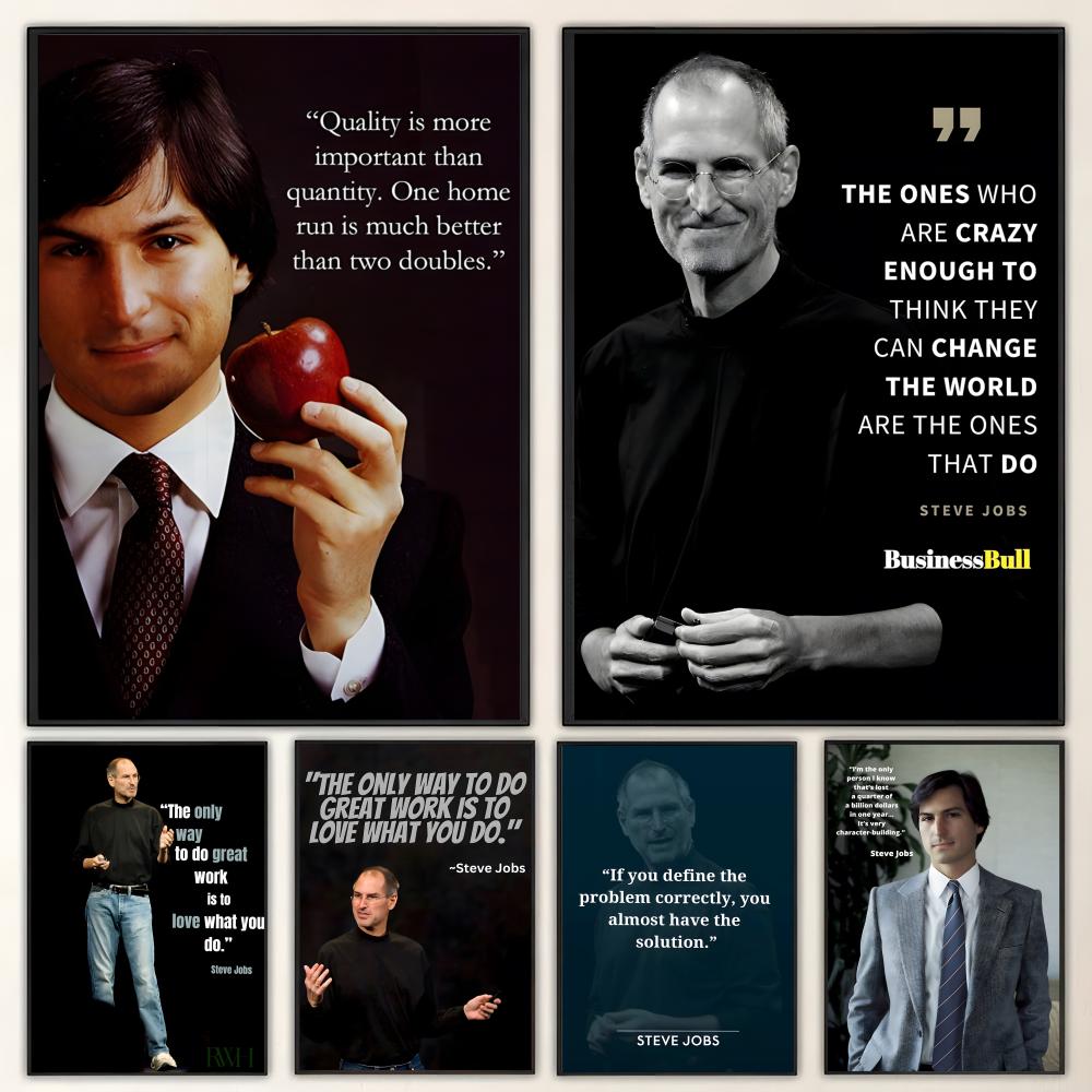 Home Decor Jobs - Pôster com citações de Steve Jobs,