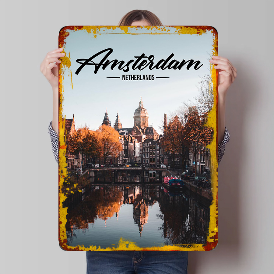 Home Decor Netherlands - Amsterdam holanda paisagem urbana arte de