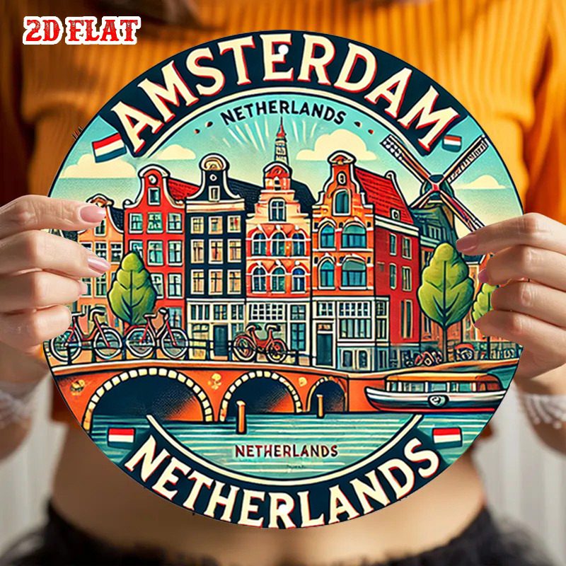 Home Decor Netherlands - Arte de Parede Redonda de Metal