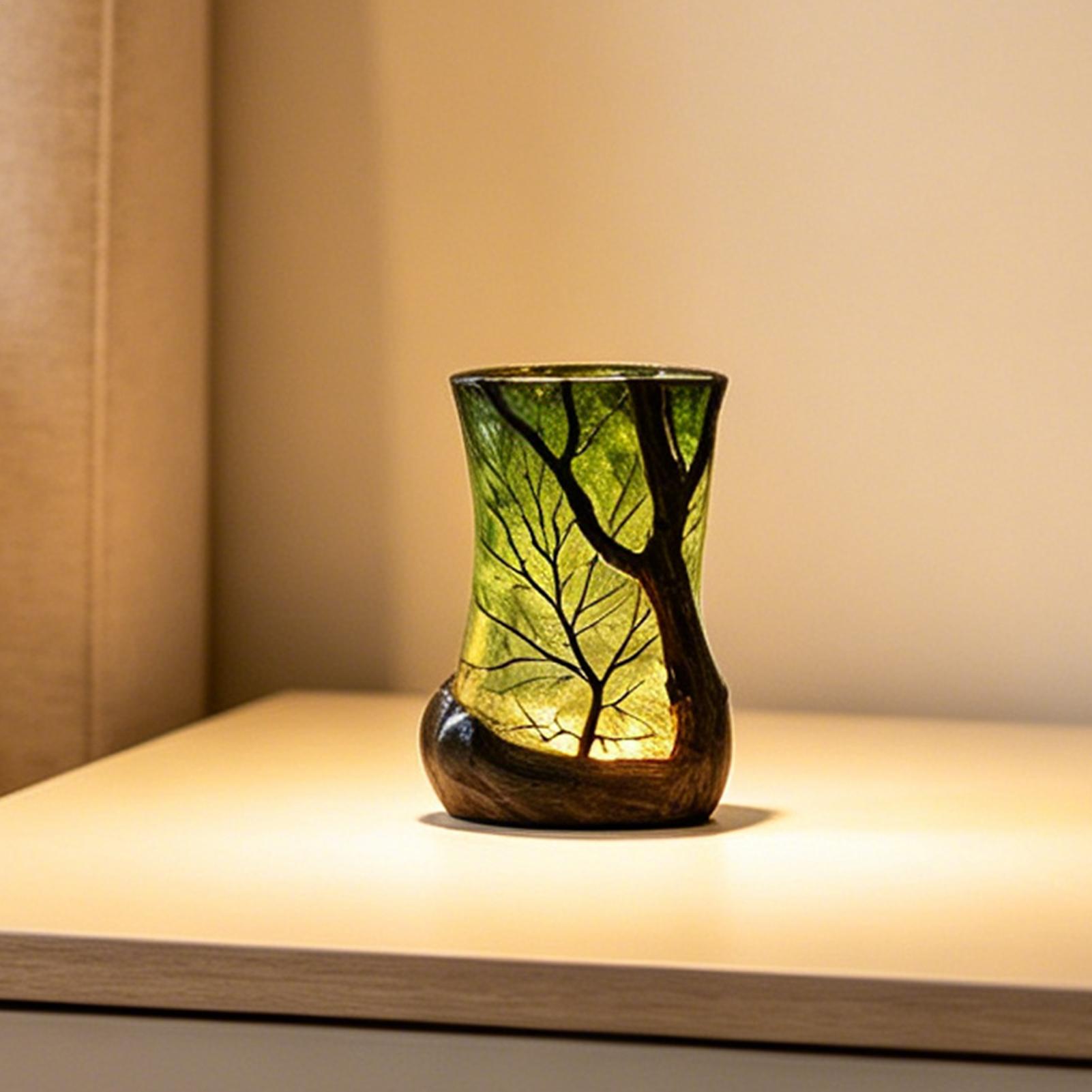 Home Decor Furniture - Luminária de Mesa Decorativa Floresta Noturna: