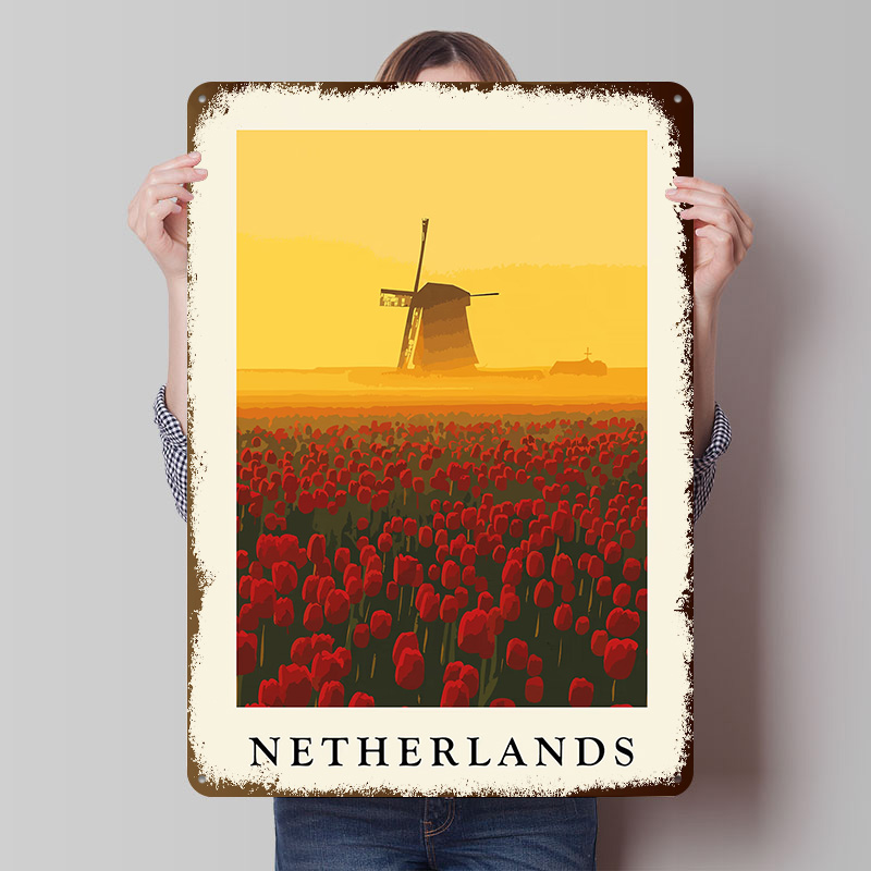 Home Decor Netherlands - Pôster impresso com estampa de moinho