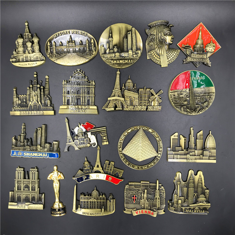 Home Decor Egypt - França paris metal 3d ímã bonito