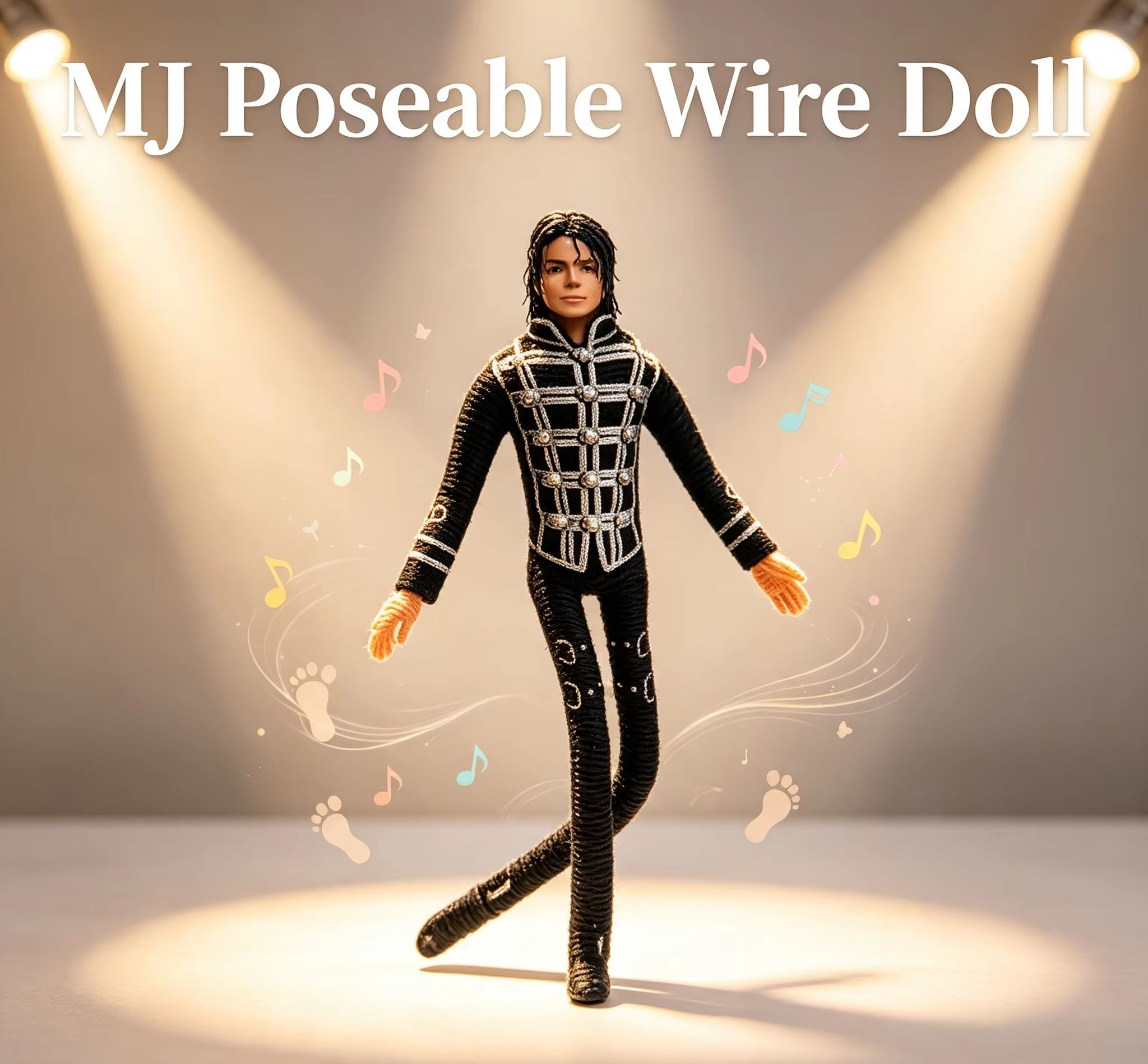 Home Decor Solution - Boneco de Pelúcia Articulado Michael Jackson: