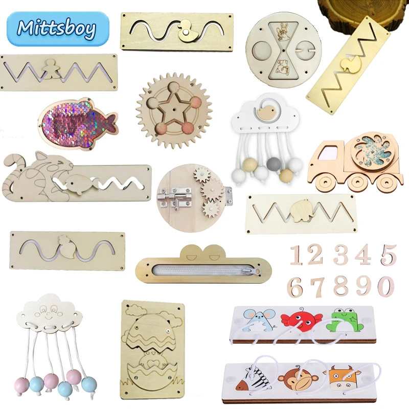 Wooden Letter Sign - Diy ocupado placa montessori brinquedos educativos