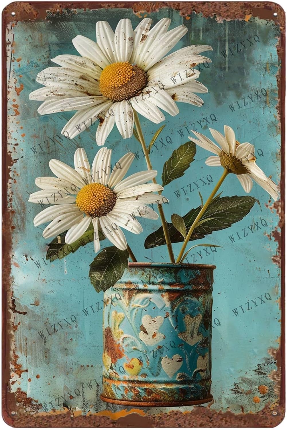 Home Decor Kolkata - Placas de Metal Vintage com Flor