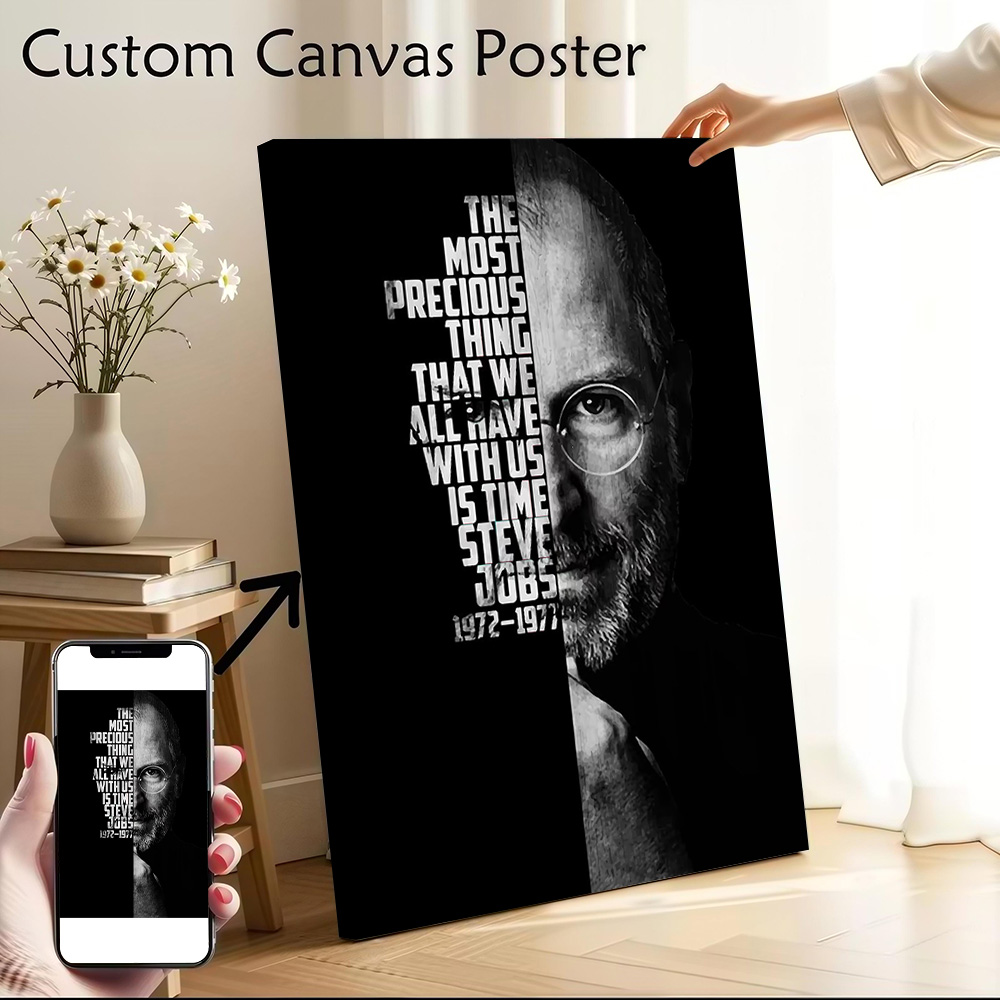 Home Decor Jobs - Pôster de lona Steve Jobs, arte