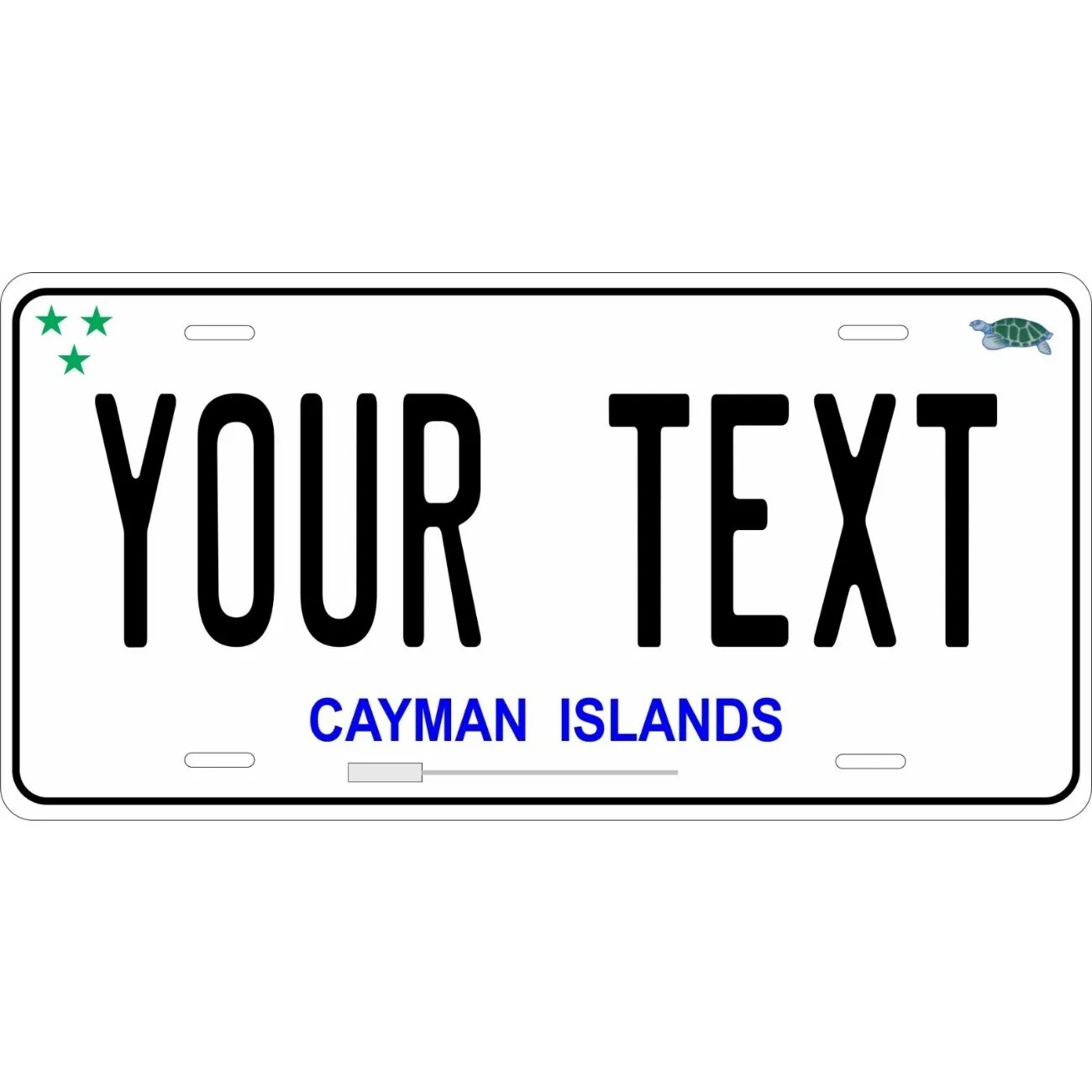 Home Decor White - Etiqueta Suspensa Personalizada das Ilhas Cayman