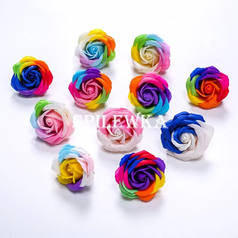 Home Decor Halloween - Spilewka 6x7cm colorido rosa flor artificial