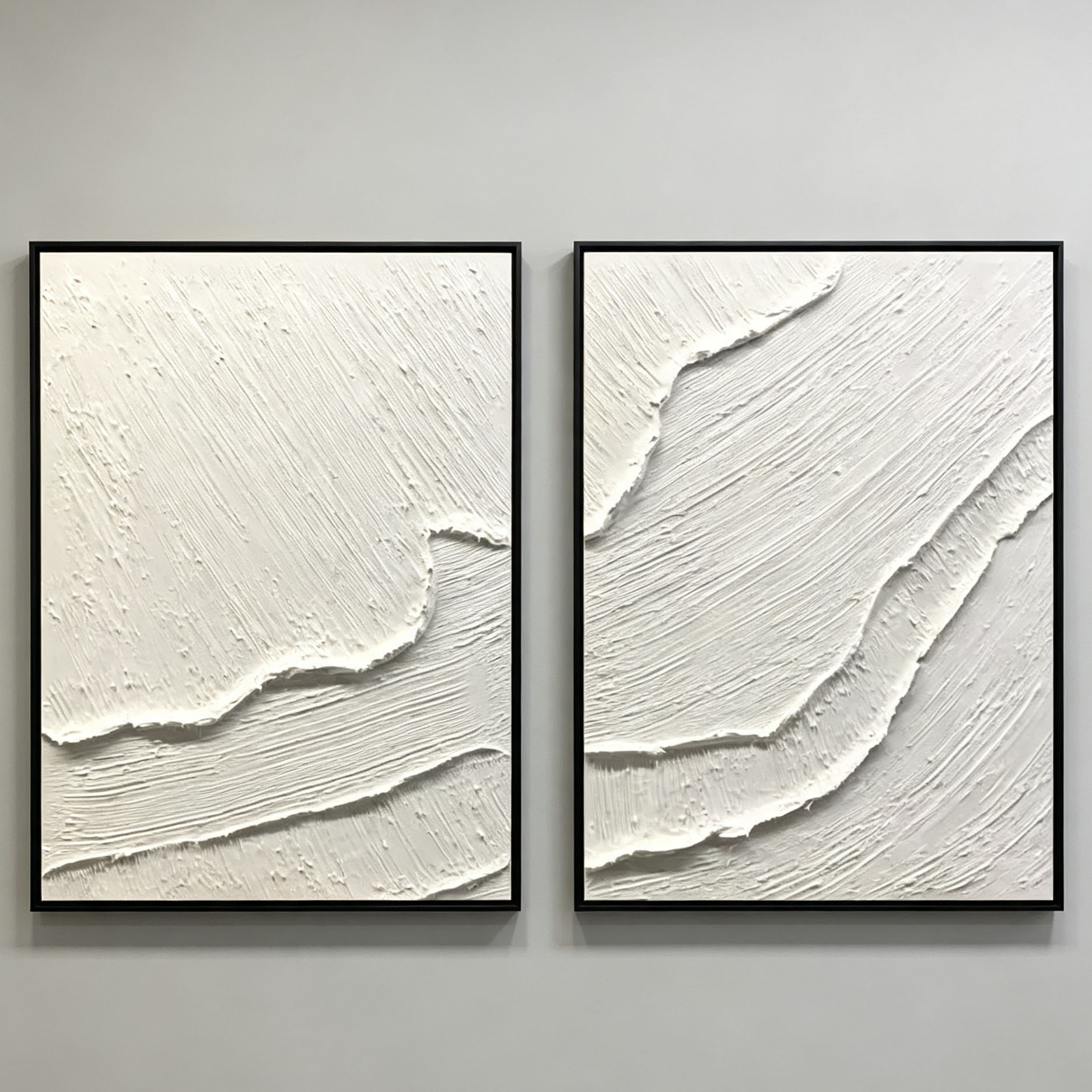 Pintura a Óleo Abstrata em 3D  - Home Decor White avaliação e preço
