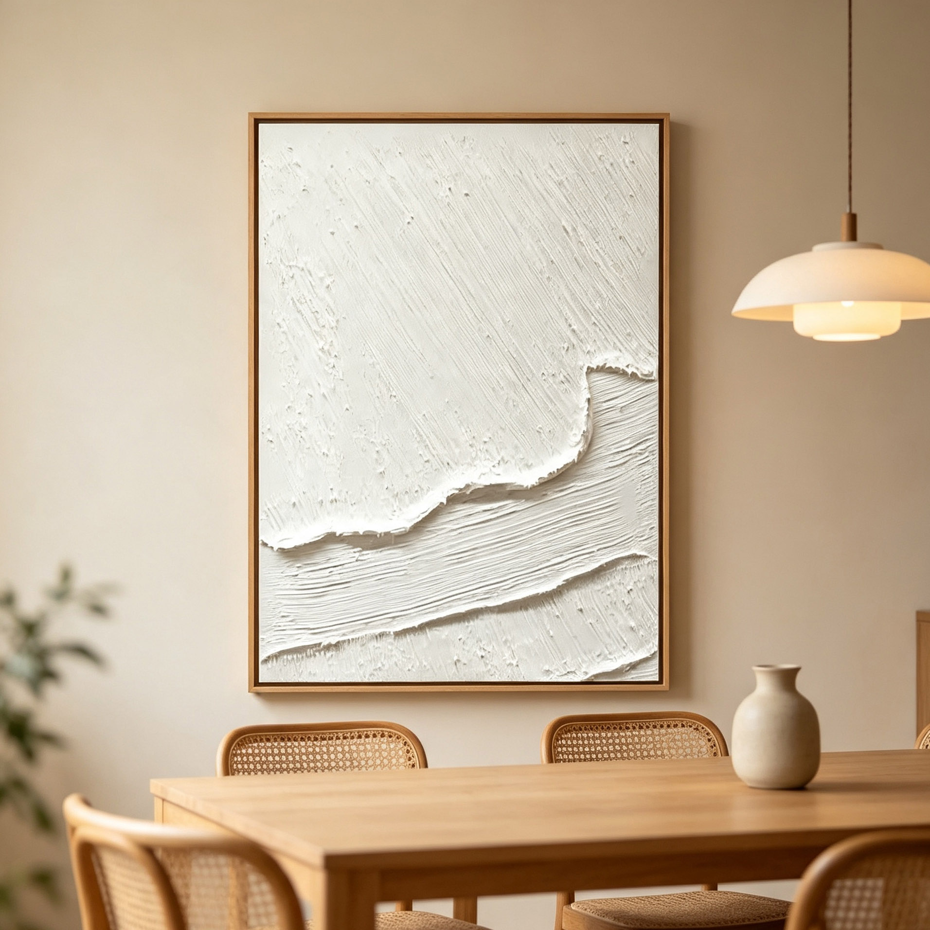 Pintura a Óleo Abstrata em 3D  - Home Decor White avaliação e preço