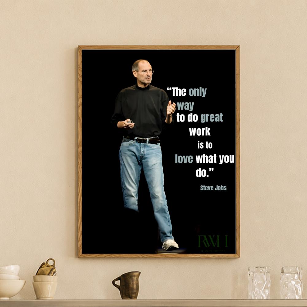 Pôster com Citações de Steve J - Home Decor Jobs avaliação e preço