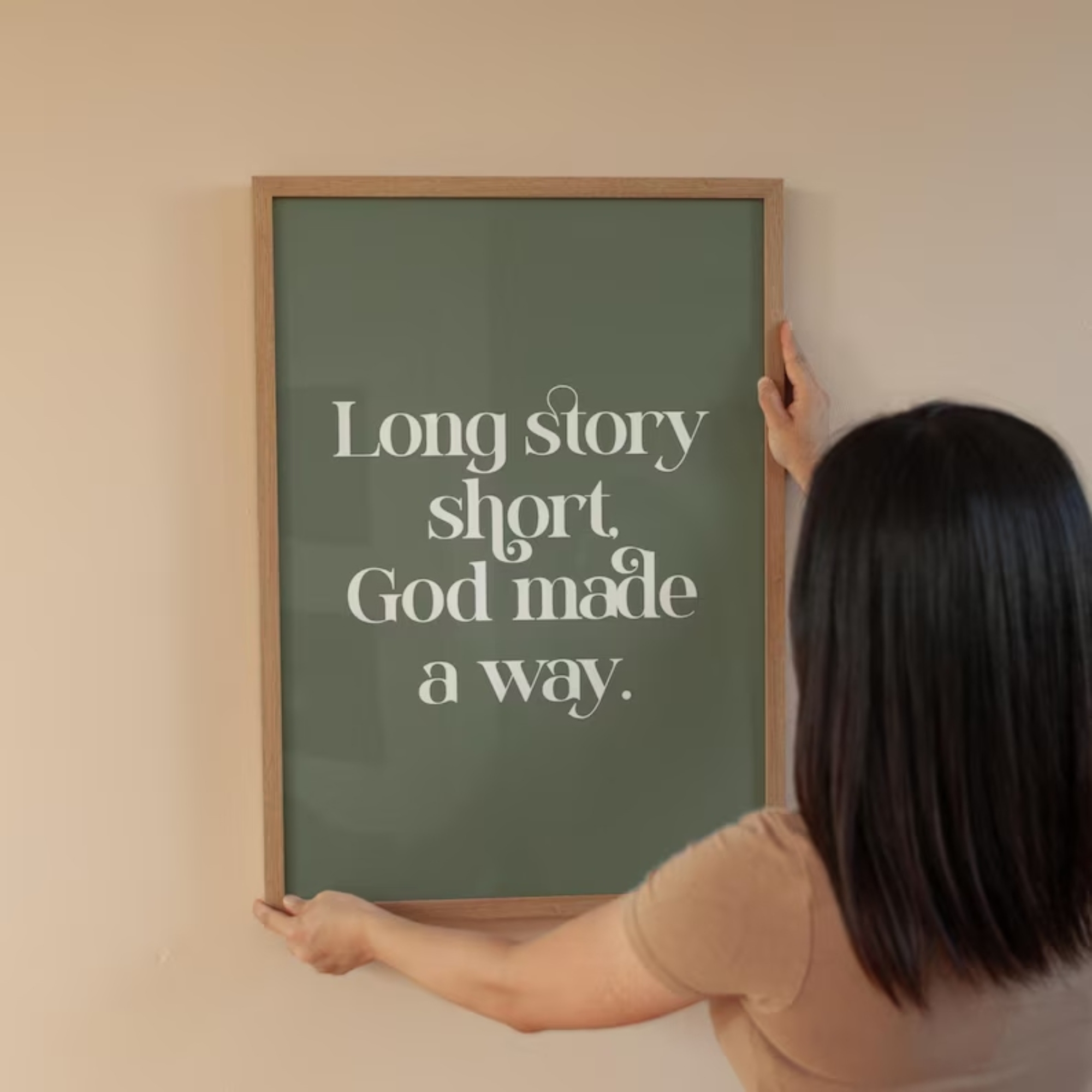 Long Story Short God Made A Wa - Home Decor On Wall avaliação e preço
