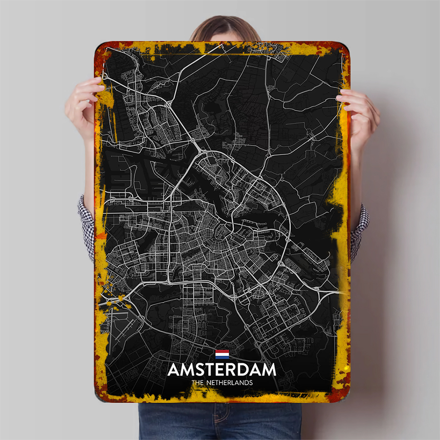 Mapa da cidade personalizado d - Home Decor Netherlands avaliação e preço
