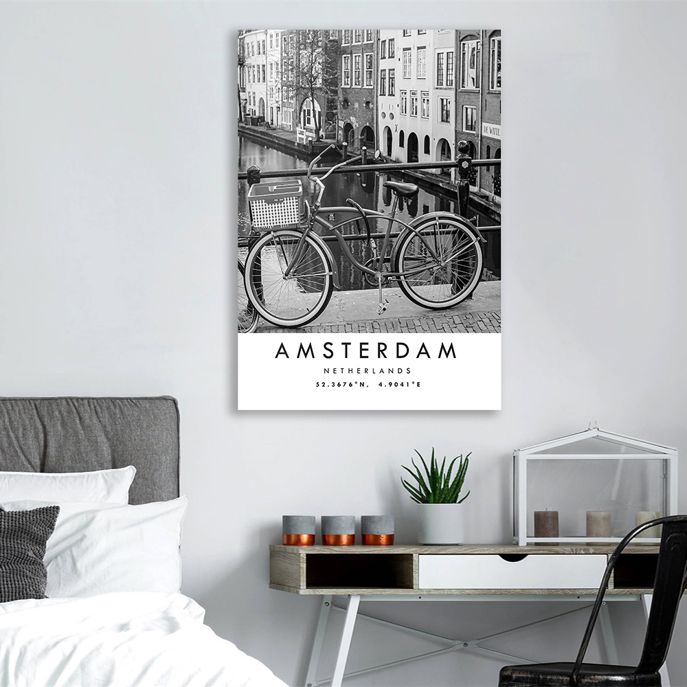 Pôster de Viagem de Amsterdã,  - Home Decor Netherlands avaliação e preço