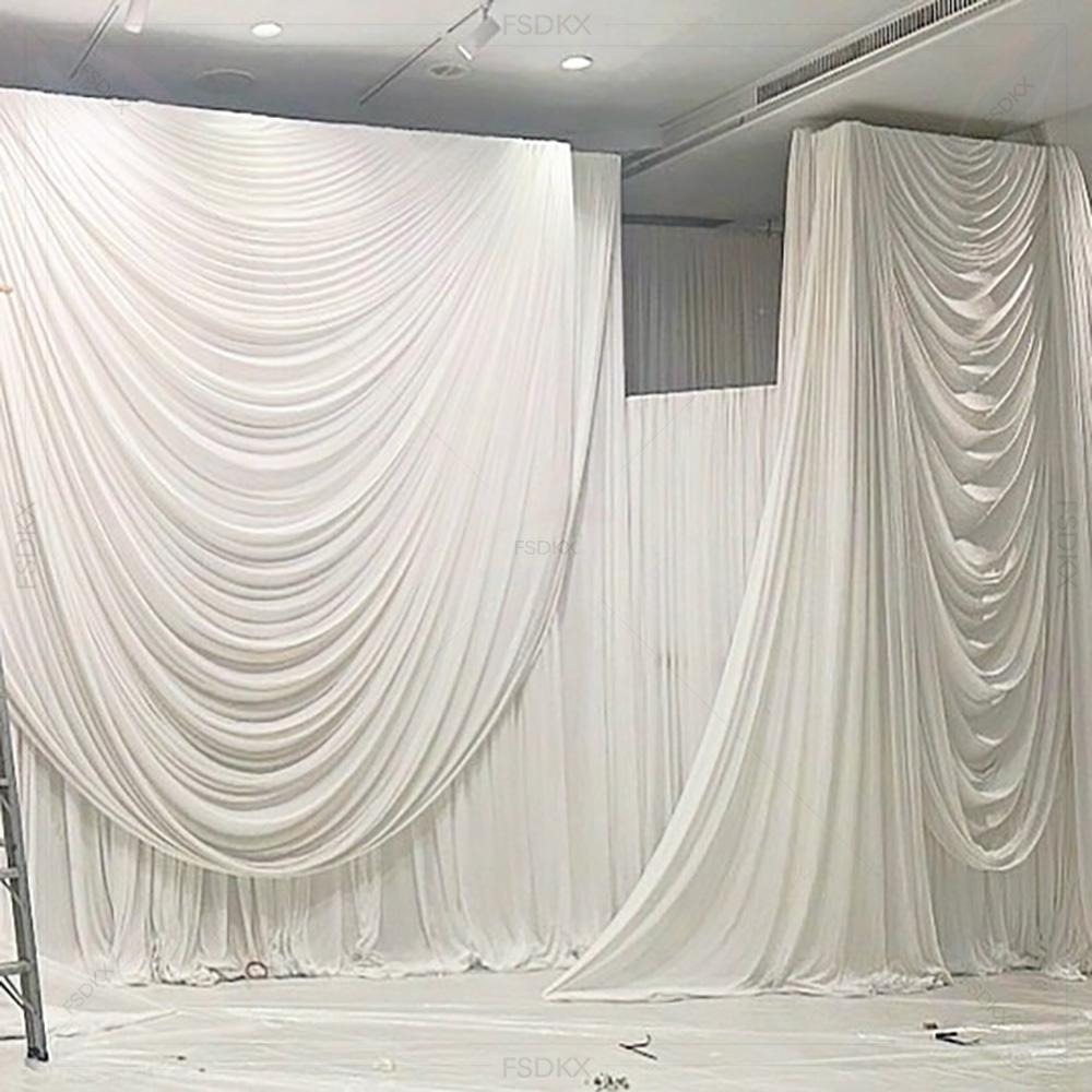 Fsdkx barato branco gelo seda  - Home Decor White avaliação e preço