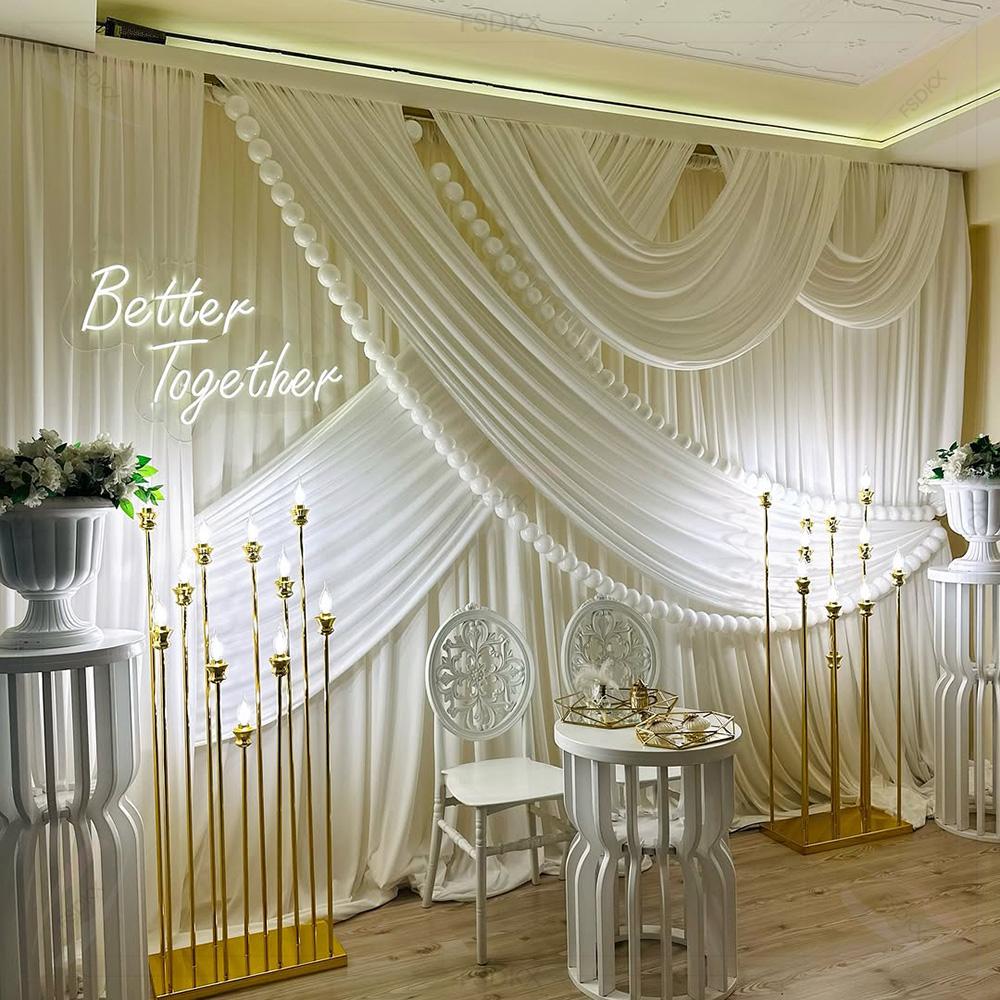 Fsdkx barato branco gelo seda  - Home Decor White avaliação e preço