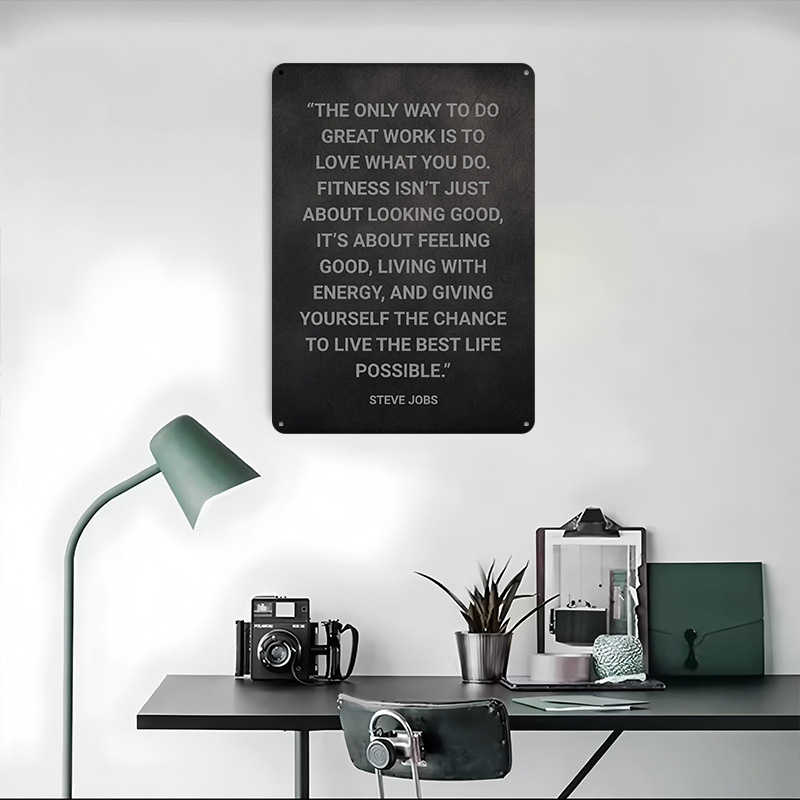 Placa de Metal com Citação de  - Home Decor Jobs avaliação e preço