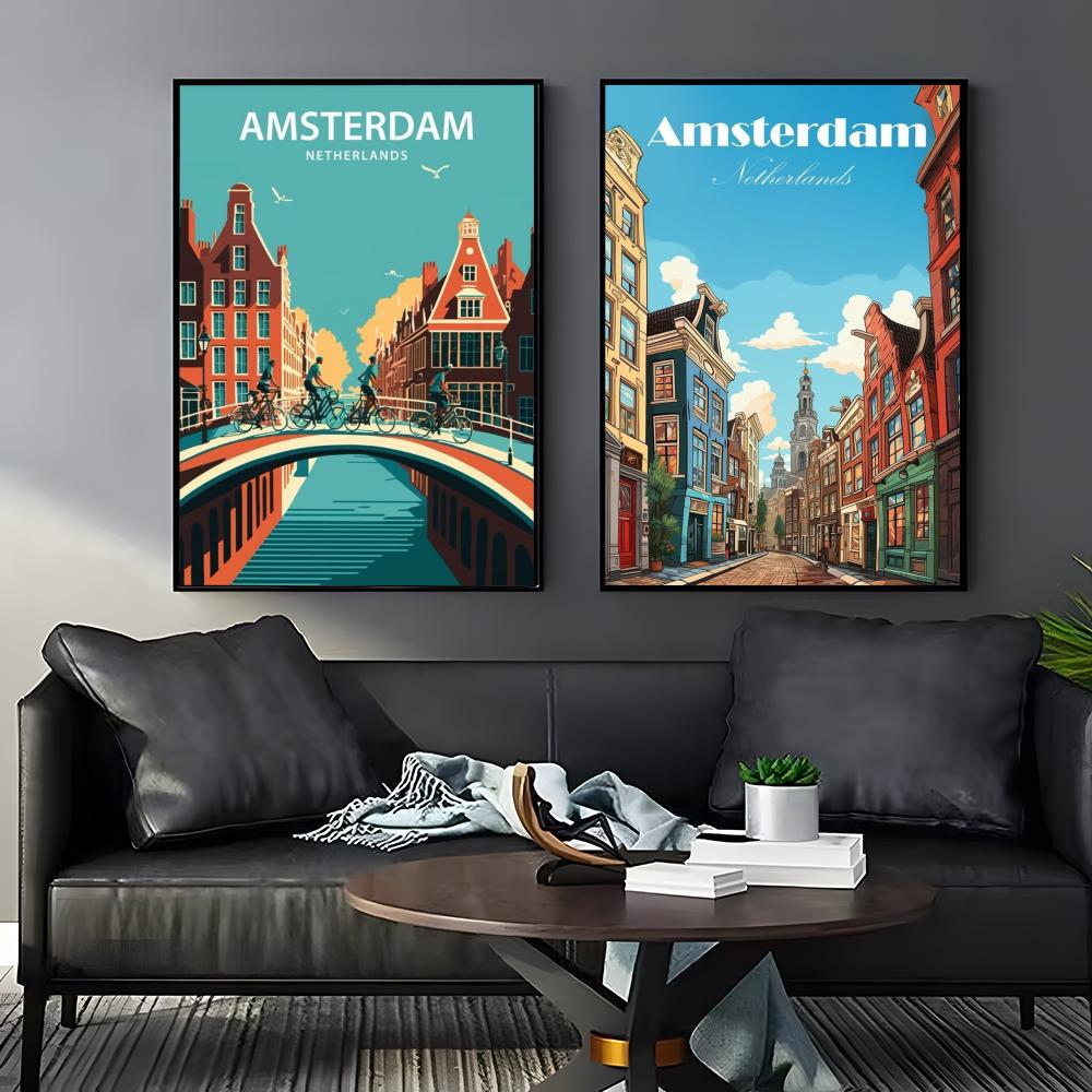Pôster de Amsterdã, Países Bai - Home Decor Netherlands avaliação e preço