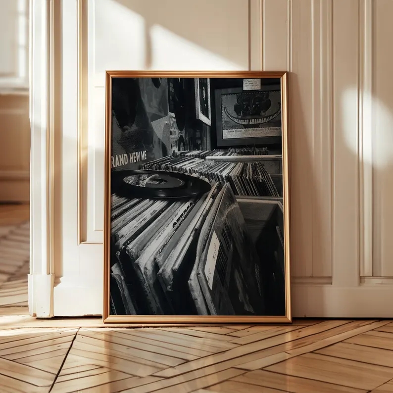 Loja moderna de discos de vini - Home Decor White avaliação e preço
