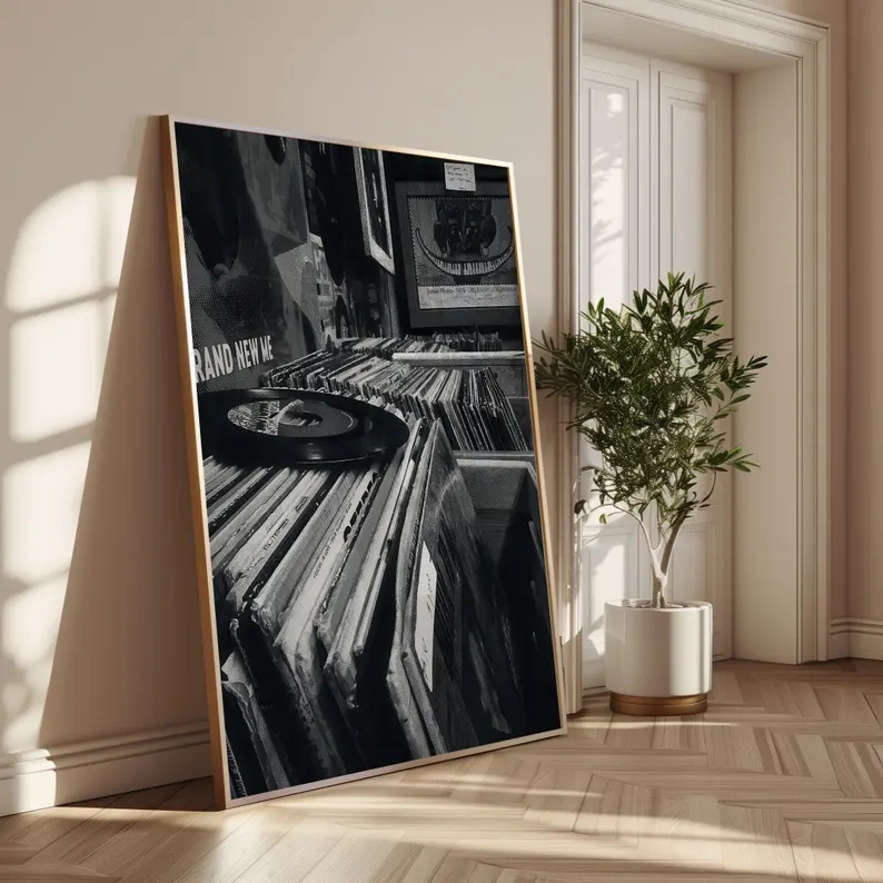 Loja moderna de discos de vini - Home Decor White avaliação e preço