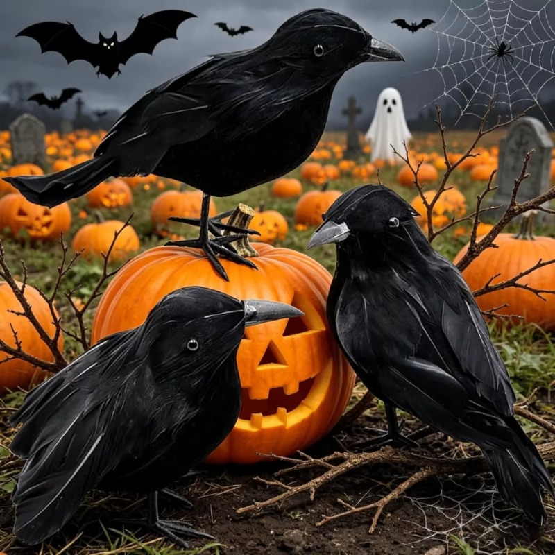 1 Peça Corvo Preto Decoração d - Home Decor Halloween avaliação e preço