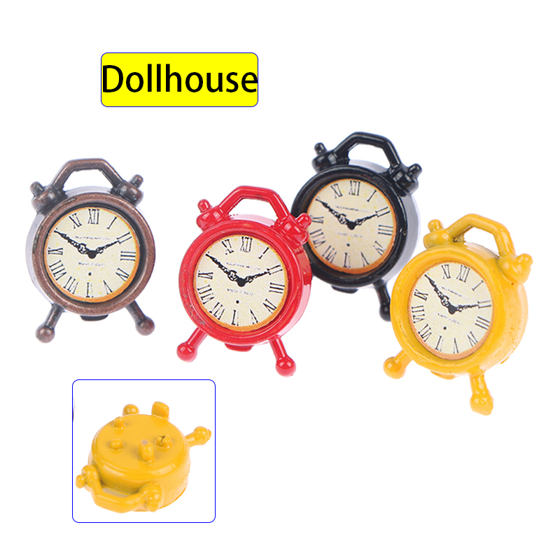 1pc escala 1:12 despertador bo - Home Decor Furniture avaliação e preço