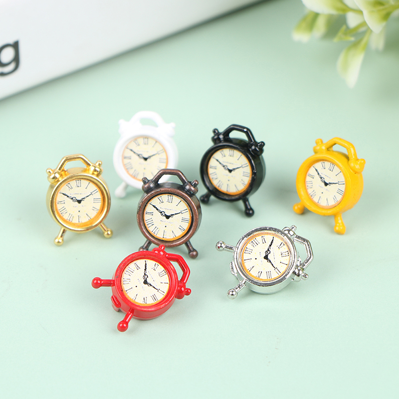 1pc escala 1:12 despertador bo - Home Decor Furniture avaliação e preço