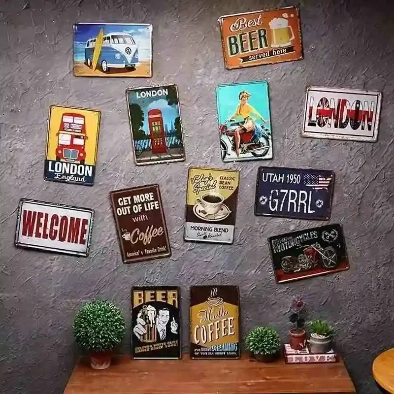 Placa de Metal Vintage Engraça - Home Decor Jobs avaliação e preço