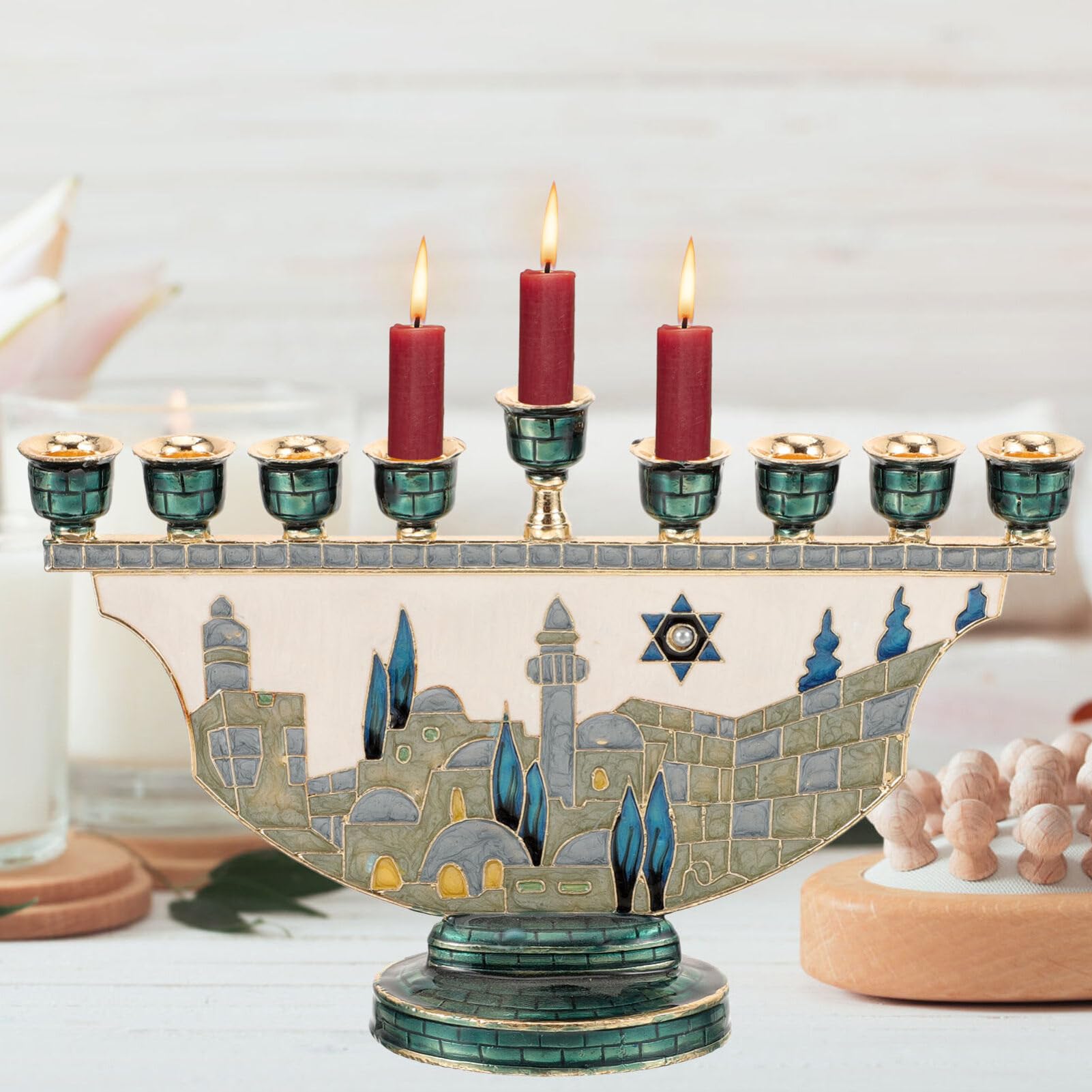 Candelabro Menorá de Hanukkah  - Home Decor In avaliação e preço